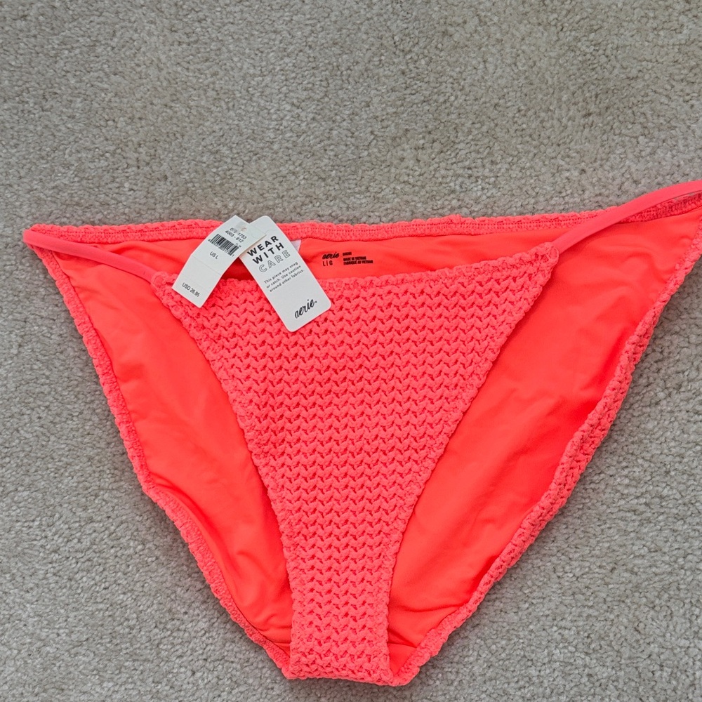 Aerie Women's Vibrant Coral Bikini Bottom